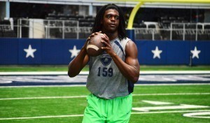 Nebraska commit Terry Wilson was among the nation's high-profile prospects at the recent Blue-Grey Super Combine inside AT&T Stadium. 