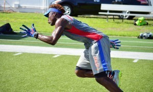 Florida commit Tyrek Tisdale is among the nation's premier prospects and he certainly looked the part at this past weekend's Blue-Grey Super Combine in the Sunshine State.