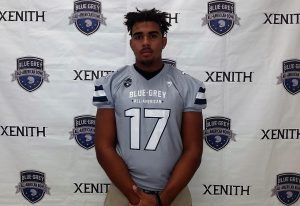 Pac-12 Conference target Johnathan Nathaniel from Basha (AZ) was recently recognized during a stop on the nationwide Blue-Grey Jersey Presentation.